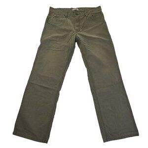 Blue Mountain Canvas Relaxed Fit 5 Pocket Pants Army Green Straight Leg EUC